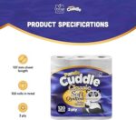 Panda Cuddle 3‑Ply Quilted Toilet Paper-Pack of 120
