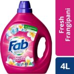 Fab Fresh Frangipani Front and Top Loader Laundry Liquid Detergent 4 Litre