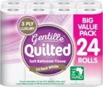 Gentille Quilted 3 Ply Luxury Soft Strong Tissue , Toilet Rolls (Pack of 48 ) - Image 6