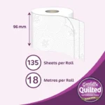 Gentille Quilted 3 Ply Luxury Soft Strong Tissue , Toilet Rolls (Pack of 48 ) - Image 5