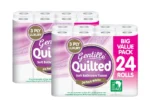 Gentille Quilted 3 Ply Luxury Soft Strong Tissue , Toilet Rolls (Pack of 48 )